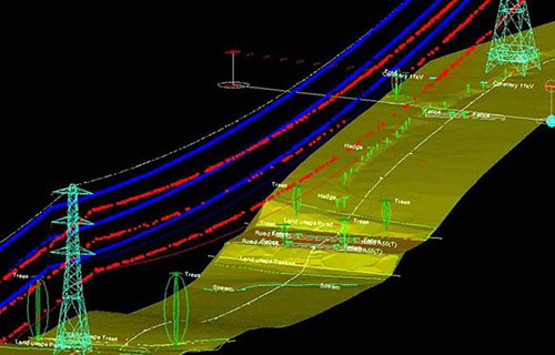 Топосъемка линий электропередач